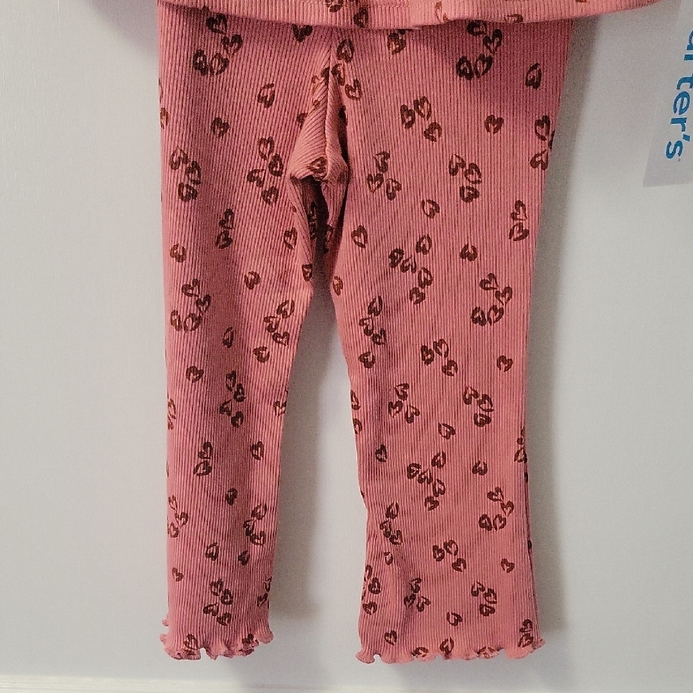 Carter's Pink Set with Heart Pattern - Picture 2 of 3